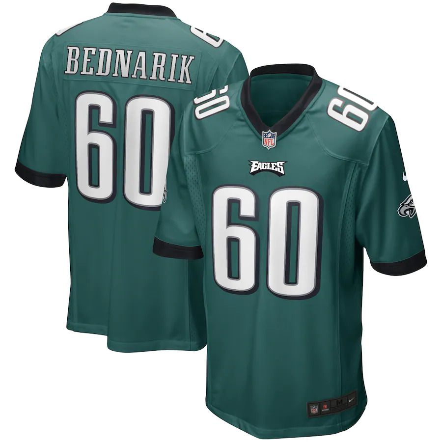 Men Philadelphia Eagles 60 Chuck Bednarik Nike Midnight Green Game Retired Player NFL Jersey